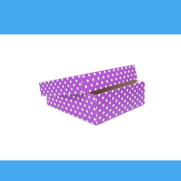 Two Pieces Box made with Material Reciclado - Purple Color o PolkaDot